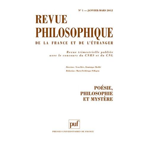 Revue Philosophique N° 1, Janvier-Mars 2 - Poésie, Philosophie Et Mystère