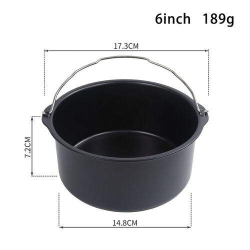 Moule De Friteuse À Gâteau Noir En Acier Au Carbone De 8 Pouces, Moule Rond De 6 Pouces Et 7 Pouces, Panier De Cuisson De Haute Qualité