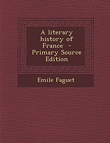 A Literary History Of France