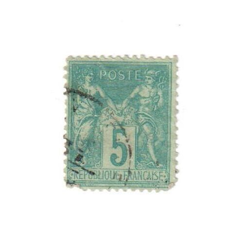 Timbre Français Oblitéré : Type Blanc - 5 -