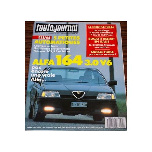 L'auto Journal 21 1987 Alfa 164 Bugatti Uno Selecta Et Fiestamatic 205 R5 Micra