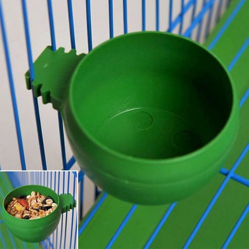 Petits Bols D'alimentation En Plastique Pour Animaux Domestiques, Accessoires De Cage Pour Oiseaux, Perroquets, Volière, Bol Rond D'alimentation En Eau Pour Oiseaux, 1 Pièce