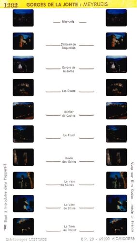 Carte Stéréoscopie Lestrade N°1282 - Gorges De La Jonte : Meyrueis