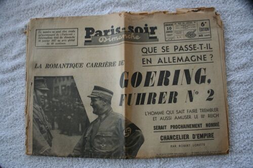 Paris-Soir N°55 Du Dimanche 10 Janvier 1937