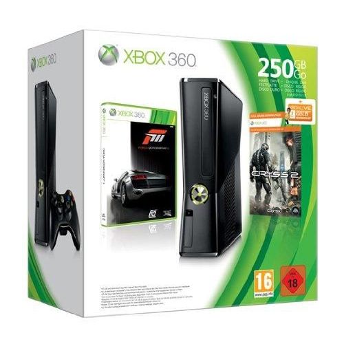 Xbox 360 Slim 250 Go + Forza 3 + Crysis 2