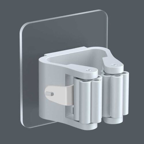 Mur Monté Vadrouille Organisateur Porte-Brosse Balai Cintre Universel pour les Articles de Cuisine Pince Support de Stockage À La Maison Adhésif EIG88