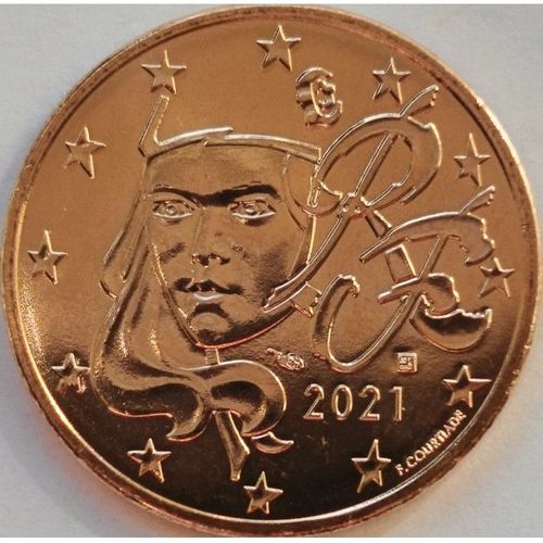 France 5 Centime D'Euro, 2021 Sortie D'Un Rouleau