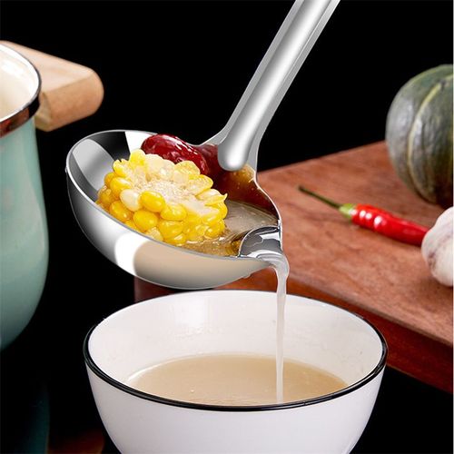 Cuillères À Long Manche En Acier Inoxydable, Gadgets De Cuisine, Séparateur De Service, Soupe, Graisse, Pot Chaud, Passoire Portable, Filtre À Huile, Cuillère