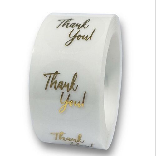 Autocollants Transparents De Remerciement Avec Écriture Dorée, Feuille D'or, Clair, Jolies Cartes Pour Mariage Ou Cartes-Cadeaux, Merci, Enveloppe, Étanchéité, Étiquettes 1 Pouce, 50-500 Pièces,