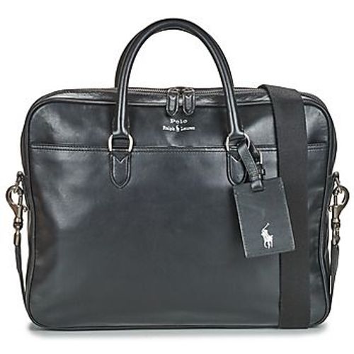 Polo Ralph Lauren - Sac d'ordinateur griffe cuir - Noir