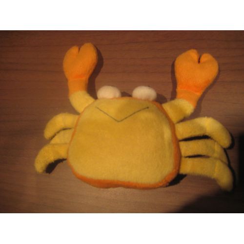 Hochet Doudou Crabe Orange Et Jaune