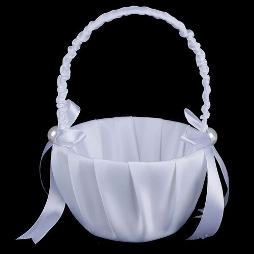 Panier à fleurs en Satin pour fille, panier de rangement pour mariage, pour cérémonie, décoration