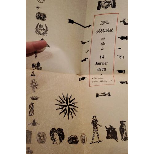 Lélia Arrabal Faire-Part De Naissance Surréalisme Panic Panique Topor