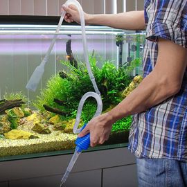 Nettoyeur D'aquarium Puissant - Kit Pompe De Nettoyage Pour Aquarium - Siphon Efficace Pour Vidage Complet - Accessoire D'aquarium Avec Filtre À Gravier - Économique Et Sans Danger Pour Les Poissons