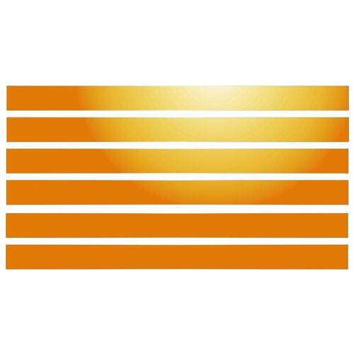 6 Bandes Adhésives Réfléchissantes Pour Signalisation 28x2 Cm Orange Réfléchissant