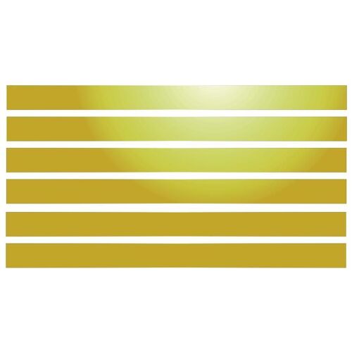 6 Bandes Adhésives Réfléchissantes Pour Signalisation 28x2 Cm Jaune Réfléchissant
