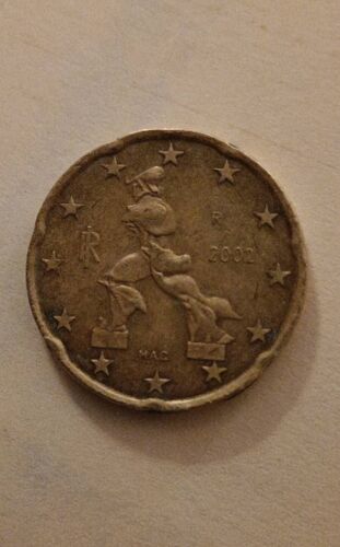 Pièce 20 Euros 20 Cent Italie 2002 ¿¿¿¿ Très Rare 