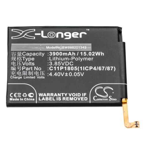 Vhbw Batterie Compatible Avec Asus Zenfone Asus, Max M2, Max M2 Dual Sim, Zb633kl Smartphone (3900mah, 3,85v, Li-Polymère)
