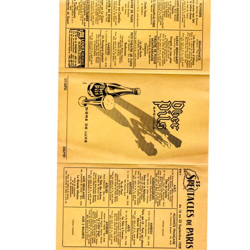 55 Spectacles De Paris N° 591  Programme Du 16 Au 22 Septembre 1959