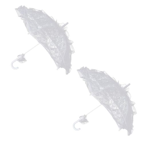 2X Elegant Dentelle Lace Mariage Tournage para sol