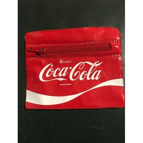 Porte monnaie Coca Cola - plastique - 8x10 cm - annees 80