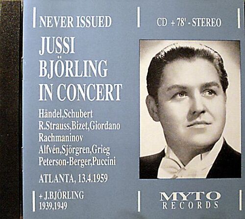 Haendel Schubert Richard Strauss Bizet Giordano Rachmaninov Alfven Sjörgren Peterson-Berger Grieg Giordano Puccini