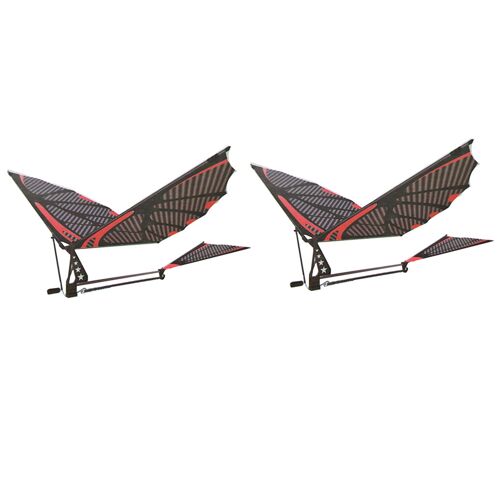 2x Assemblage De L'avion Modè Le En Fibre Battant L'ai Bricolage L'aéronef Pterosaur Rubber Band Bionic Aircraft