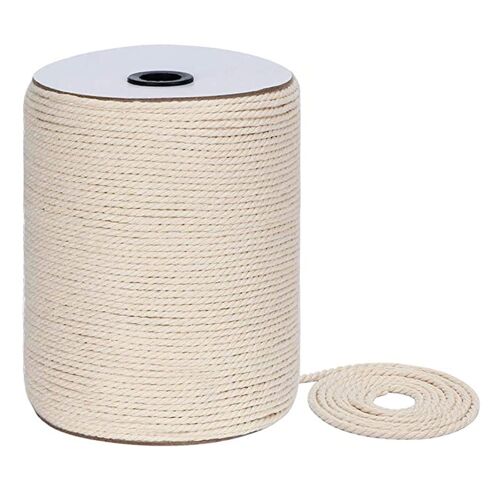 Corde En Coton Torsadé Pour Macraméé, 3mm X 300m, Corde Créative Et Polyvalente, Pour Travaux Manuels Et Suspendus Au Mur