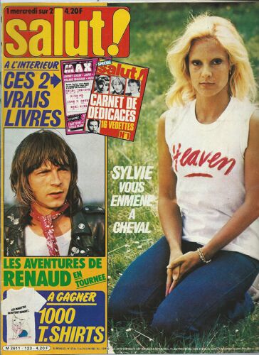 Salut 11/06/1980 Sylvie Vartan, Renaud, Téléphone, Martin Circus, Christopher Cross, Iggy Pop, Rick Chauvin, Taxi Girl, Mc Cartney, Andy Gibb, Allain, Eddy Mitchell, Charden, Rose Laurens,Richard Seff