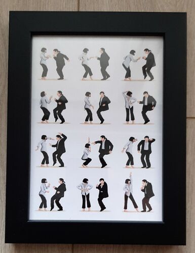 Reproduction sous cadre, Pulp Fiction Dancing, par Nour Tohme