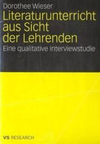 Literaturunterricht Aus Sicht Der Lehrenden