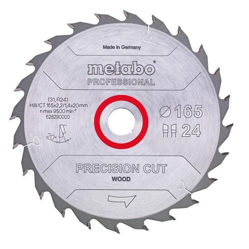 Metabo Lame de scie 'Precision cut wood - Professional', 160x20, Z42 WZ 15° - 62807200