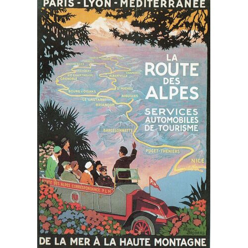 La Route Des Alpes, P L M Services Automobiles De Tourisme