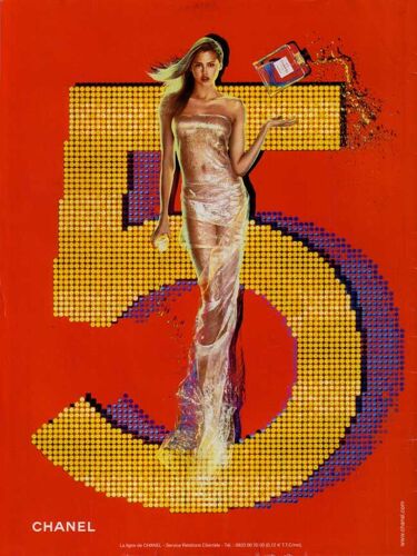 Publicité Papier - Parfum Chanel "N°5" De 2002, Estella Warren Mannequin