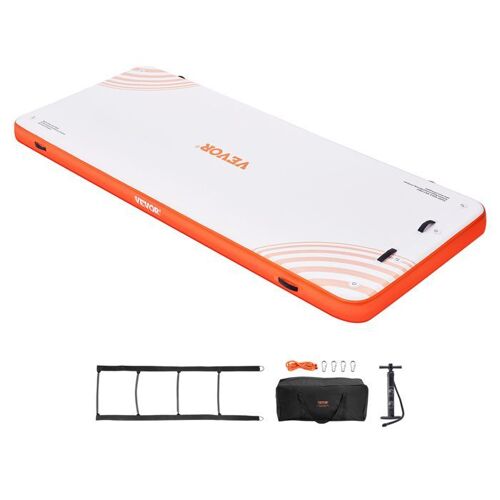 Quai Flottant Gonflable-Vevor-4,57 X 1,82 M Plate-Forme De Quai Gonflable Avec Piscine En Maille Trampoline