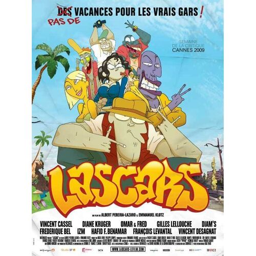 Lascars - Véritable Affiche De Cinéma Pliée - Format 120x160 Cm - De Albert Pereira Lazaro Et Emmanuel Klotz Avec La Voix De Vincent Cassel, Omar Sy, Fred Testot - 2009