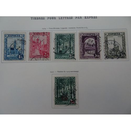 Belgique Timbres Pour Lettres Par Expres