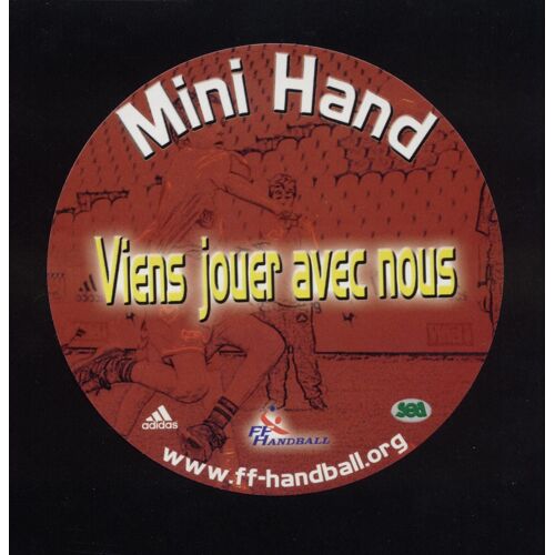 Autocollant Sticker Autocolante Mini Hand Handball Viens Jouer Avec Nous France