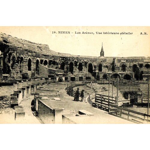 Carte Postale Ancienne, France, Gard ( 30 ), Nimes, Les Arènes, Vue Intérieure