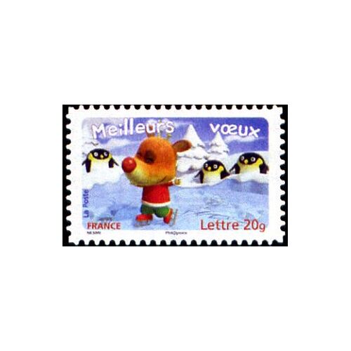 Timbre France Oblitéré De 2006 Manchots Regardant Le Renne Patiner Y&t 3989