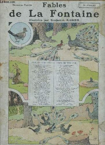 Fables De La Fontaine Illustrees Par Benjamin Rabier - Deuxieme Partie - 70 Fables.