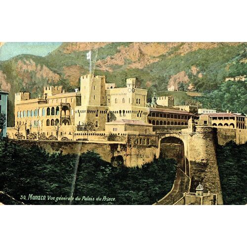 Carte Postale Ancienne, Monaco, Vue Générale Du Palais Du Prince