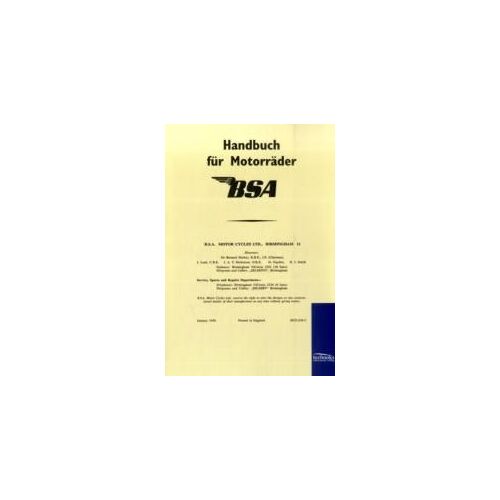 Handbuch Für Bsa-Motorräder (1956)