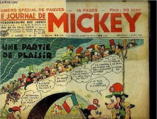 Le Journal De Mickey - 5eme Année - N°181 - 3 Avril 1938 - Numéro Spécial De Pâques