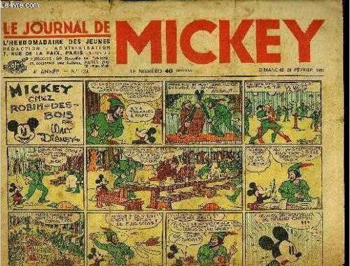 Le Journal De Mickey - 4eme Année - N°124 - 28 Février 1937