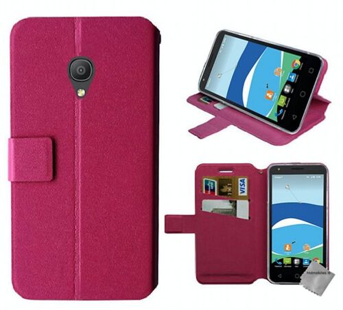 Housse etui coque pochette portefeuille pour Orange Rise 51 + film ecran - ROSE