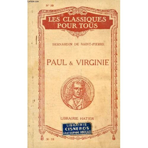 Paul Et Virginie (Les Classiques Pour Tous)