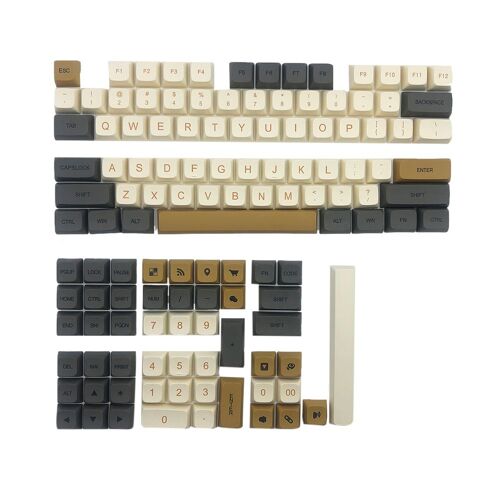 Capuchon de clavier XDA en PBT, profil élevé, personnalisé, anglais, russe, japonais, pour interrupteur Cherry MX, clavier mécanique