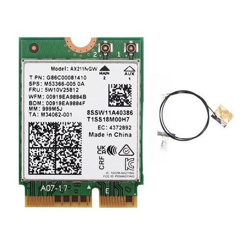 Carte réseau sans fil 6E AX211NGW, 2.4/5/6Ghz, Tri-bande, wi-fi, Bluetooth 5.2, AX211, M.2, Keye, Cnvio, windows 10
