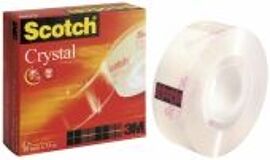 3M Scotch Ruban  adhésif Crystal Clear 600, 19 mm x 33 m
